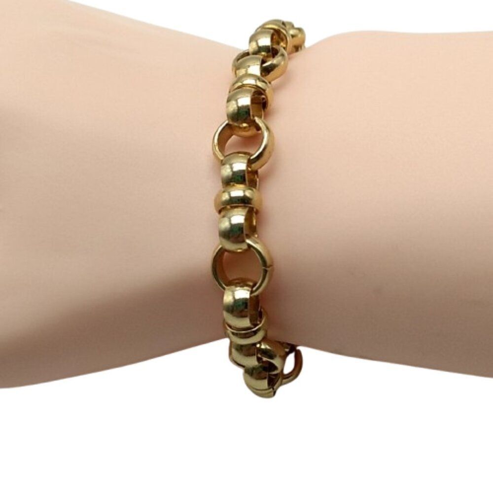 Gold-Tone Rolo Link Chain Bracelet - Picture 10 of 15